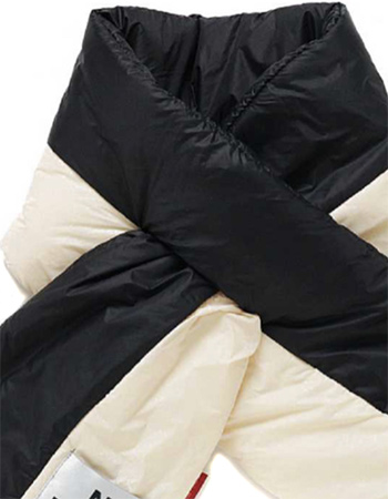 Sjaal Puffer Gerecycled No Limits Black White detail