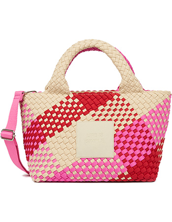 Tas Amelia Life Is Simple Pink Red detail