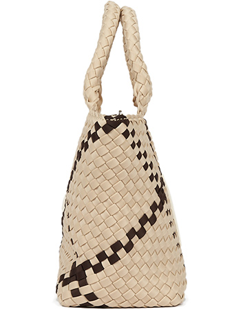 Tas Amelia Chill Vibes Beige Dark Brown detail