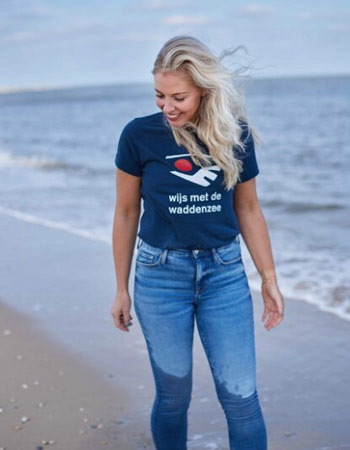 T-shirt Wijs met de Waddenzee