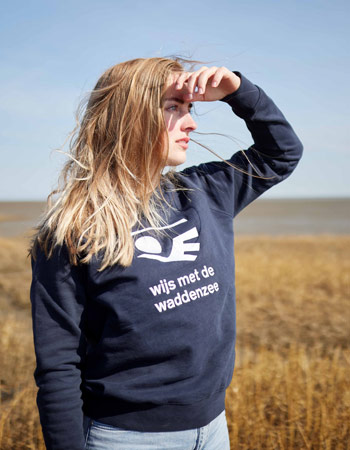 Sweater Wijs Met de Waddenzee Blauw