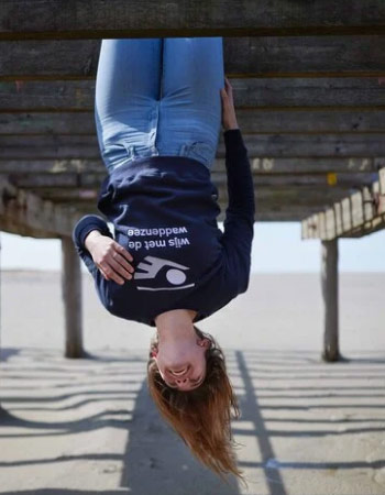 Sweater Wijs Met de Waddenzee Blauw