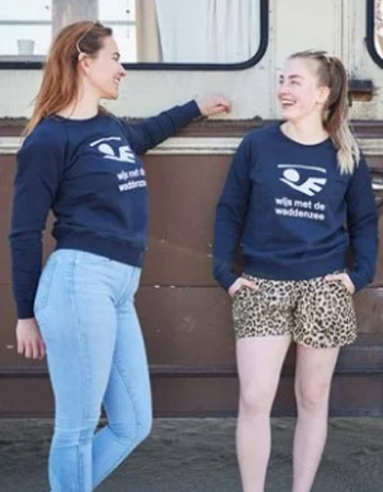 Sweater Wijs Met de Waddenzee Blauw