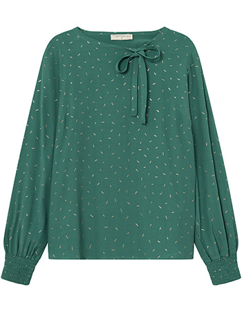 Blouse Bow Ho Girl Sticks Green