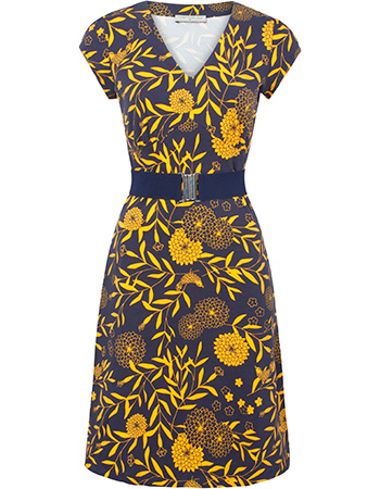 Jurk Vintage Moments Japanese Flowers Blue