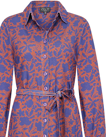 Jurk Polo Pointillism Marron detail