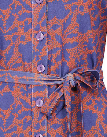 Jurk Polo Pointillism Marron detail