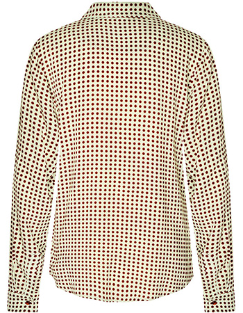 Blouse Amelie Duo Dots Mahogany Green detail