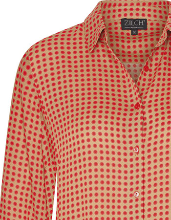 Blouse Amelie Duo Dots Tomato detail