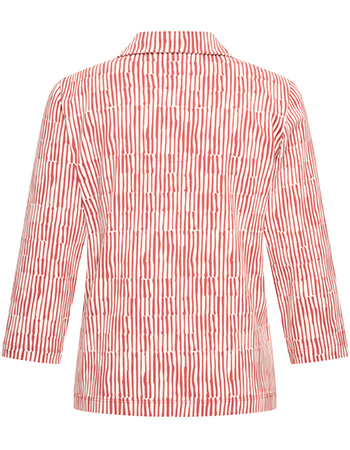 Blouse Gabry Driekwart Mouw Lipstick detail