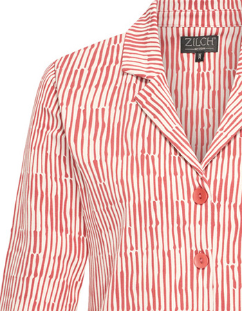 Blouse Gabry Driekwart Mouw Lipstick detail