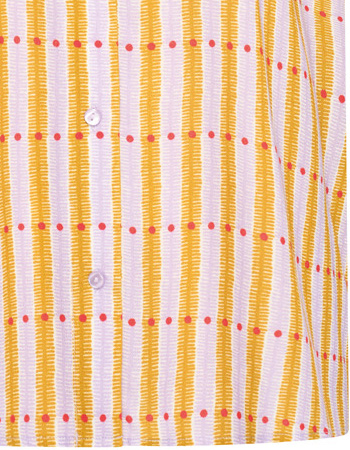 Blouse Korte Mouw Dot Stripes Lilac detail