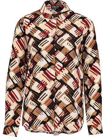 Blouse Zi City Lights Zwart Bruin