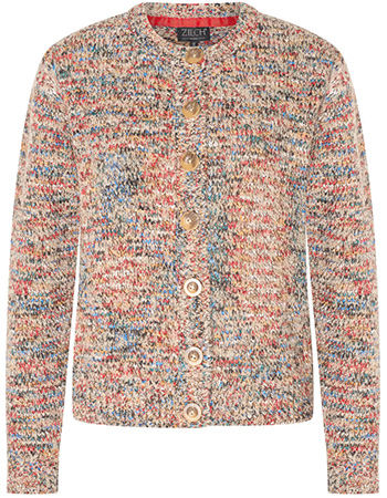 Cardigan Vest Wol Mix Olivia Multi Colours