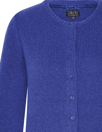 Cardigan Wany Wol Electric Blue detail