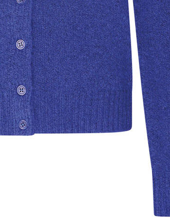 Cardigan Wany Wol Electric Blue detail