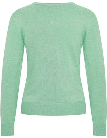 Cardigan Round Neck Bamboe Jade detail