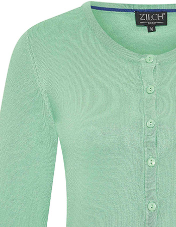 Cardigan Round Neck Bamboe Jade detail