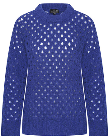 Trui Fancy Wol Electric Blue