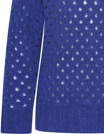 Trui Fancy Wol Electric Blue detail