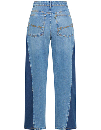 Jeans Balloon Two Tones Leg Denim detail