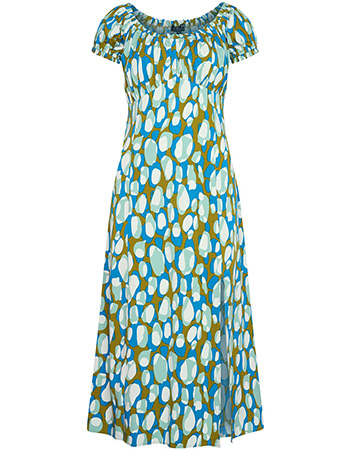 Jurk Cap Sleeve Brush Seafoam