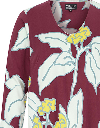 Jurk Chantal Edelweiss Bordeaux detail