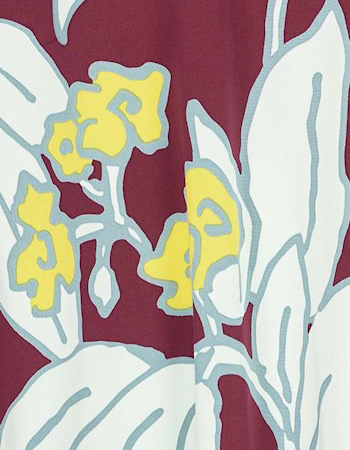 Jurk Chantal Edelweiss Bordeaux detail