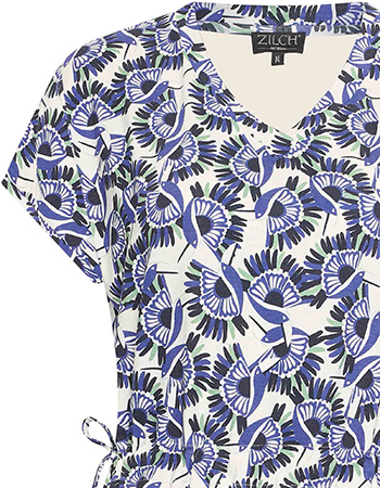 Jurk Toucan Royal Blue detail