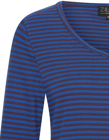 Longsleeve V&#8209;Neck Two Tone Plum Blue detail