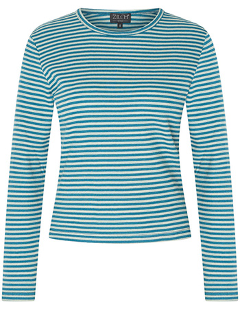Longsleeve V&#8209;Neck Two Tone Petrol