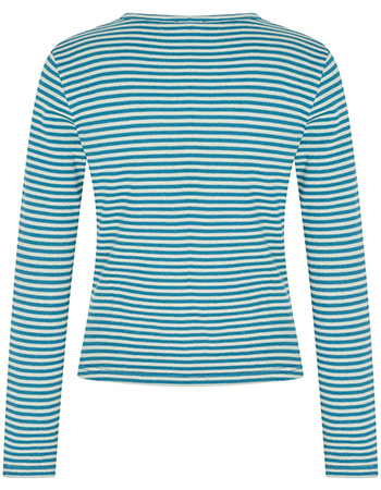 Longsleeve V&#8209;Neck Two Tone Petrol detail