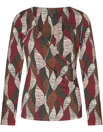 Longsleeve Cross Over Leaves Celery Green