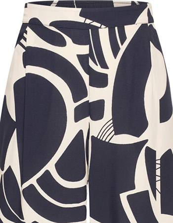 Pantalon Nova Wide Patern Broek Navy detail