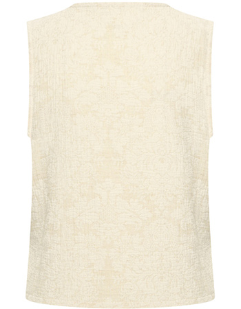 Gilet Amelie Flower Taupe detail