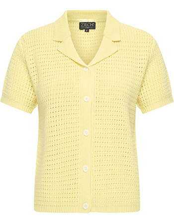 Cardigan Top Korte Mouw Ally Yellow