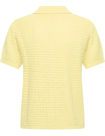 Cardigan Top Korte Mouw Ally Yellow detail