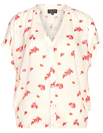Blouse Top Wide Peaches Beige