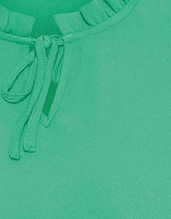 Top Ruffle Bright Green detail