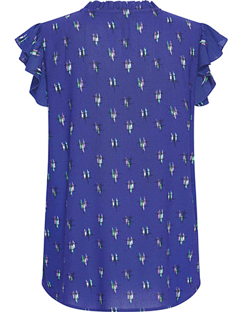 Top Ruffle Sketch Royal Blue detail