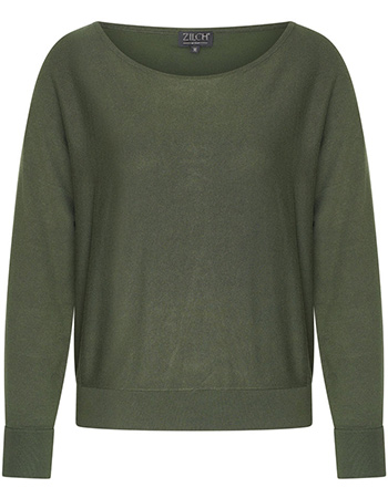 Trui Betty Batsleeve Bamboe Dark Green