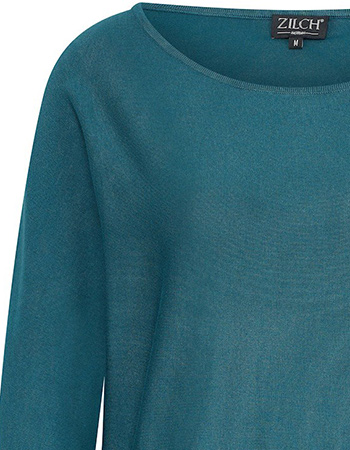 Trui Betty Batsleeve Bamboe Petrol detail