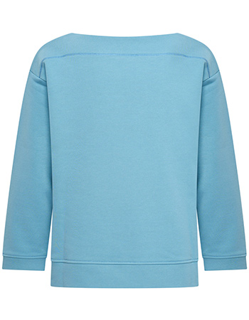 Sweater Claire Boat Neck Jeans Blue detail