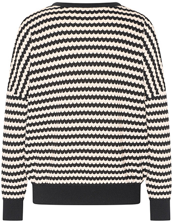 Trui Cathy Two Tone Black detail