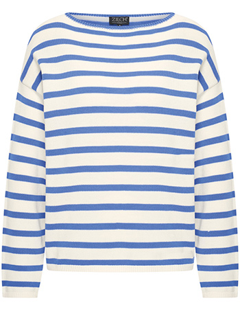 Trui Linda Boat Neck Dazzling Blue