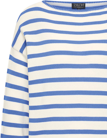 Trui Linda Boat Neck Dazzling Blue detail