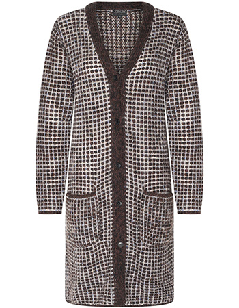 Vest Lang Wol Wandila Square Brown