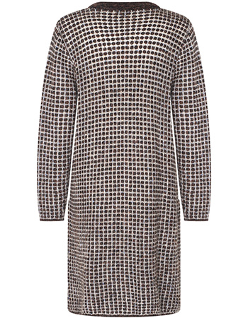 Vest Lang Wol Wandila Square Brown detail