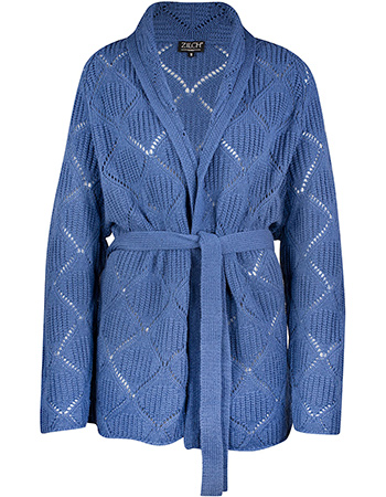 Vest Alpaca Wol Midi Waac Azure