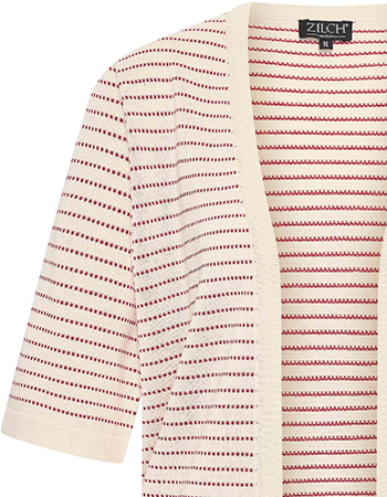 Vest Kort Ruby Stripe Red detail